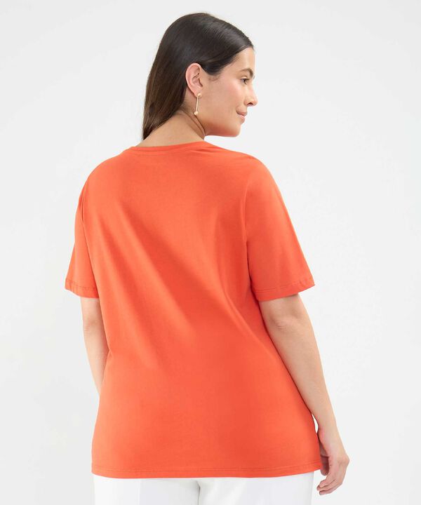 Camiseta con Bolsillo Bordado