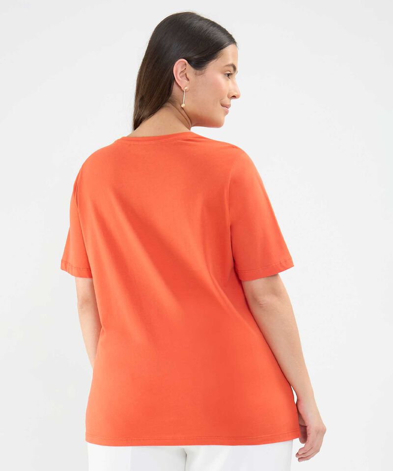 Camiseta con Bolsillo Bordado