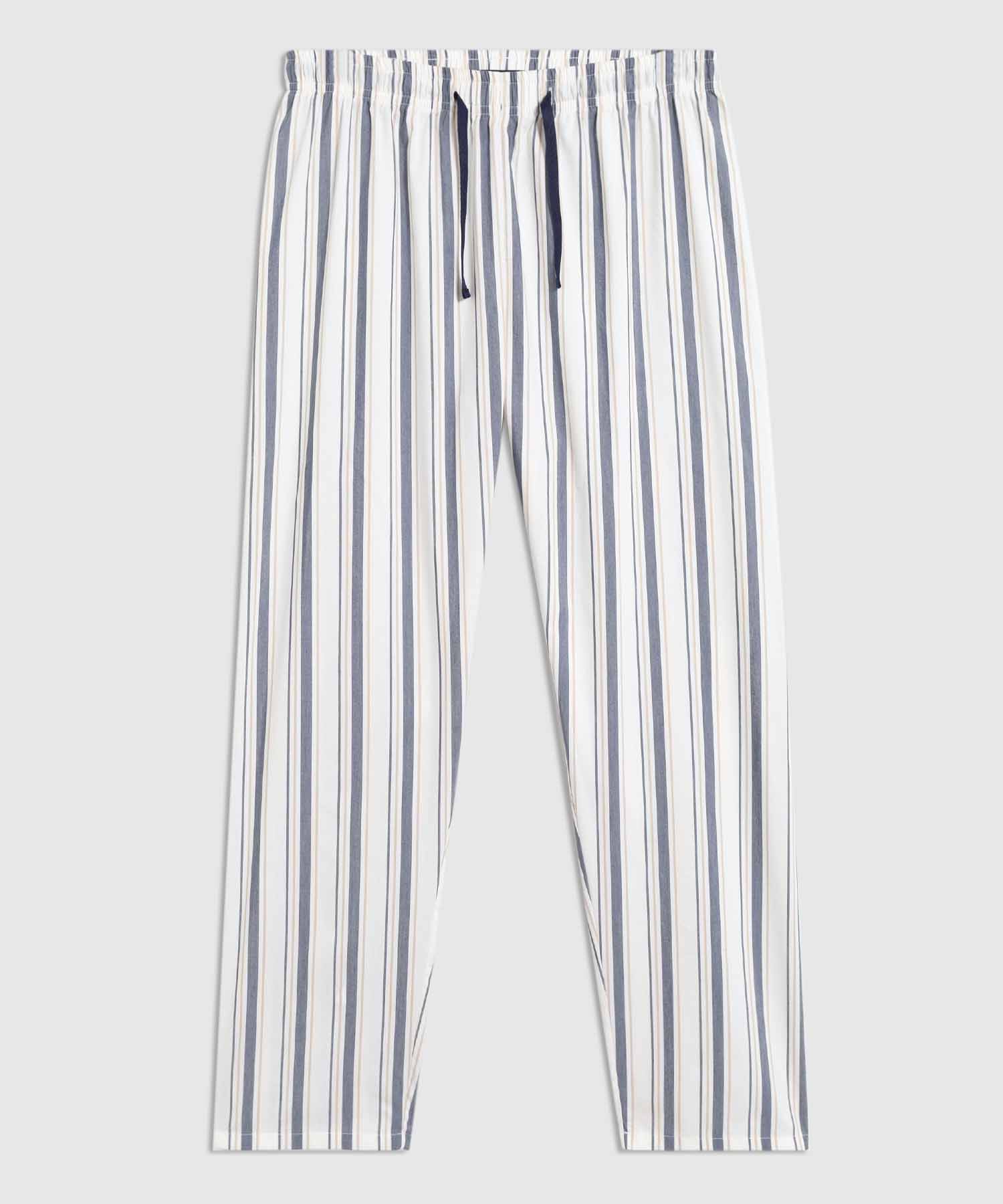 Pijama A Rayas Con Bolsillo Para Hombre