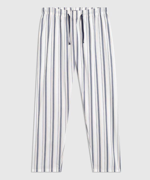 Pijama A Rayas Con Bolsillo Para Hombre