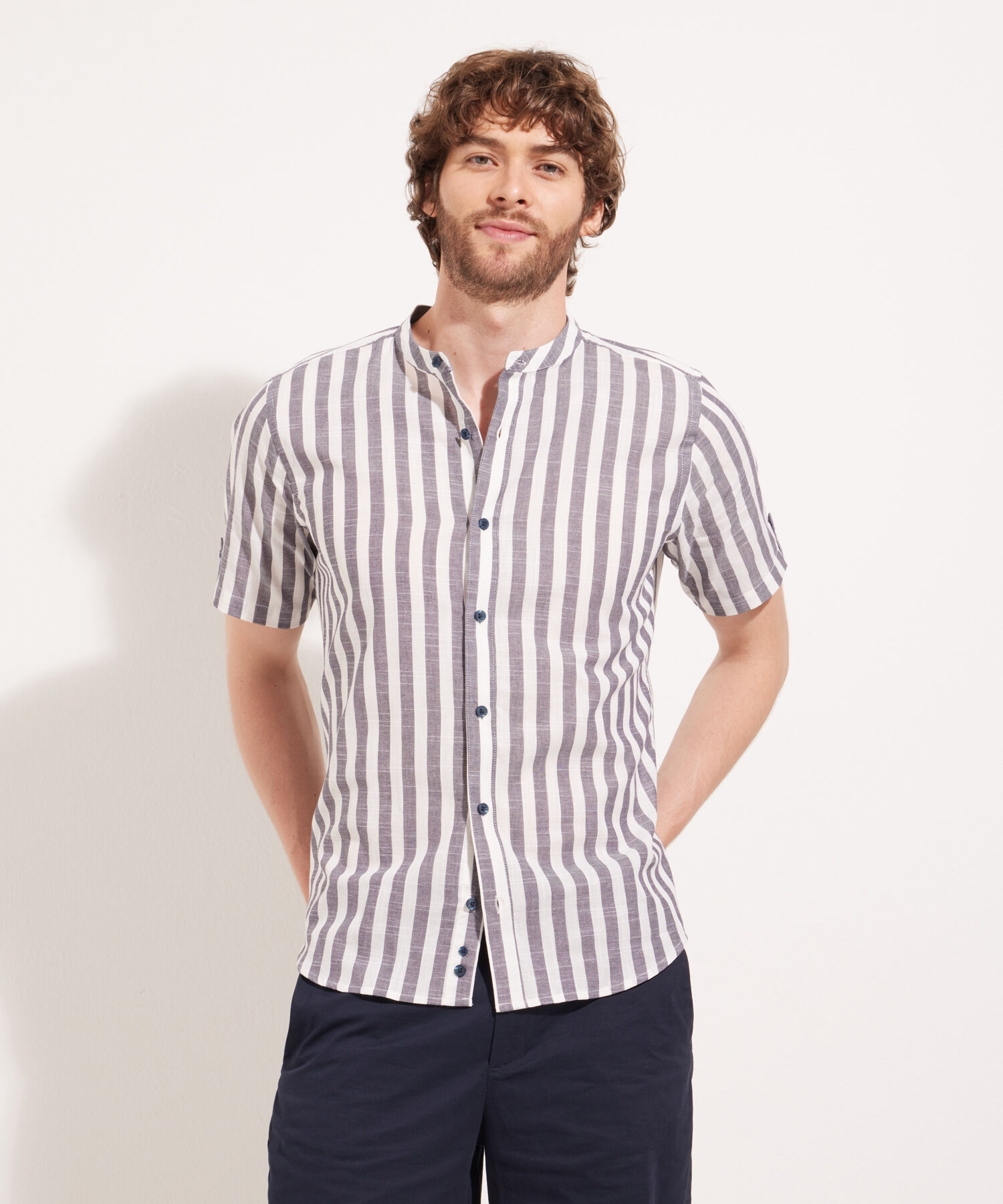 Camisa cuello neru hombre sales