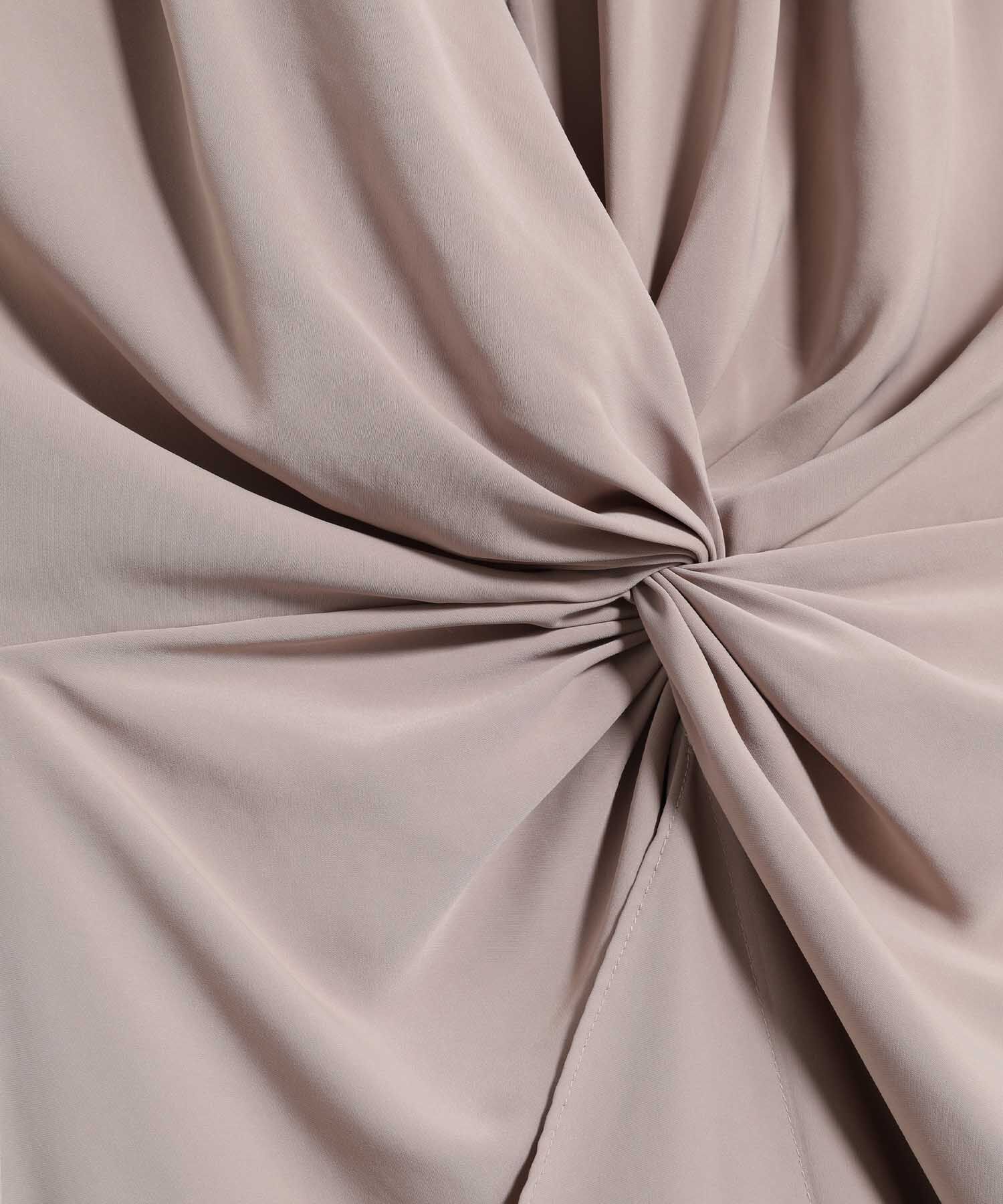 Vestido Midi Cruzado Con Nudo Frontal Para Mujer