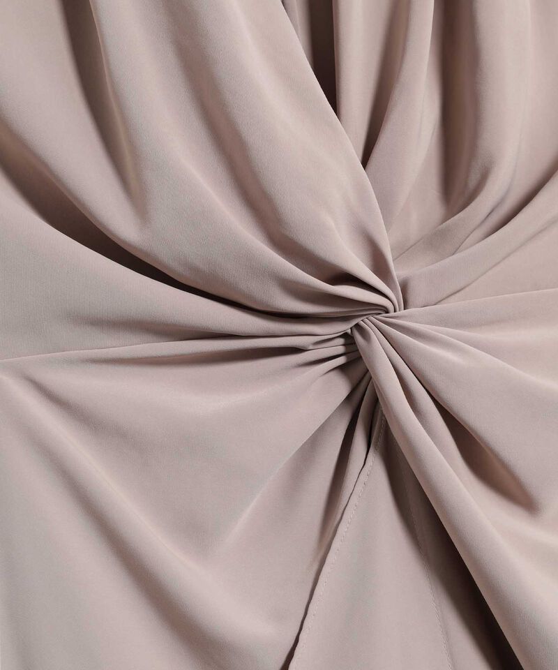 Vestido Midi Cruzado Con Nudo Frontal Para Mujer