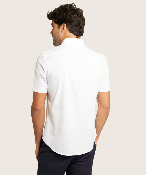 Camisa Slim Fit De Manga Corta Para Hombre