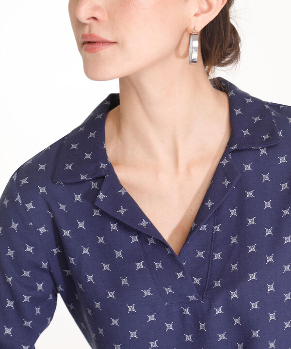 Camisa Manga 3/4 Corporativa Estampada