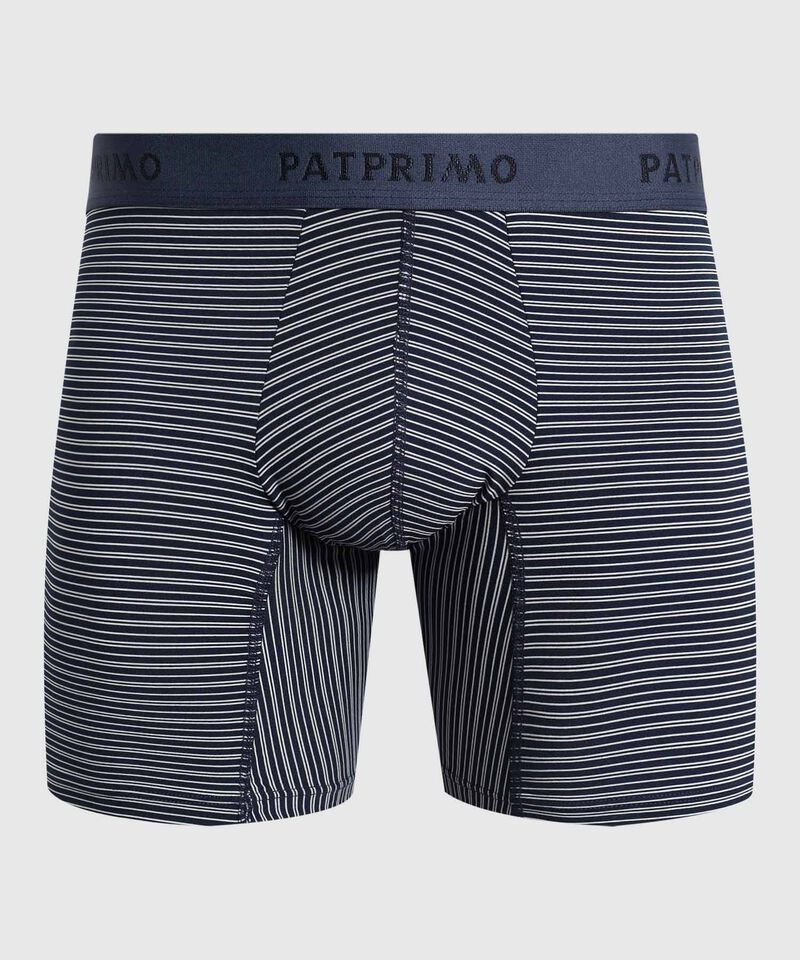 B&oacute;xer Medio Con Estampado De Rayas Horizontales Para Hombre