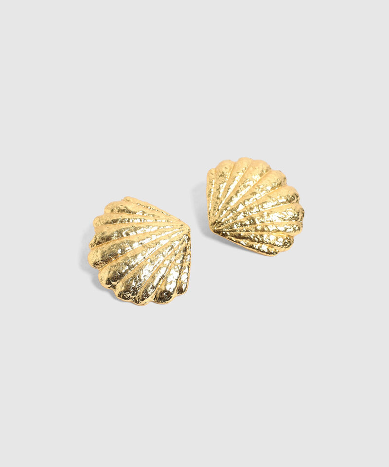 Aretes De Broquel Concha Mujer