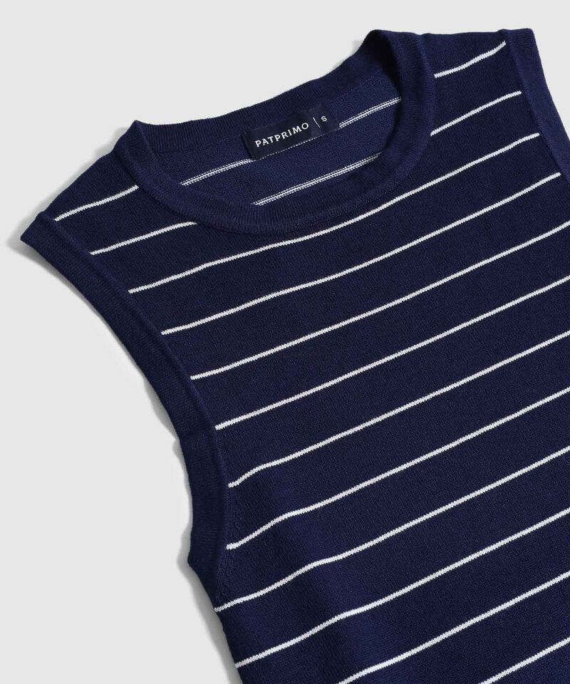 Camiseta de Punto Sin Mangas para Mujer