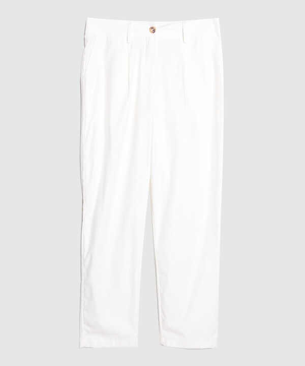 Pantalón Tipo Baggy Unicolor, Tiro Alto Con Prenses En Delantero, Serena