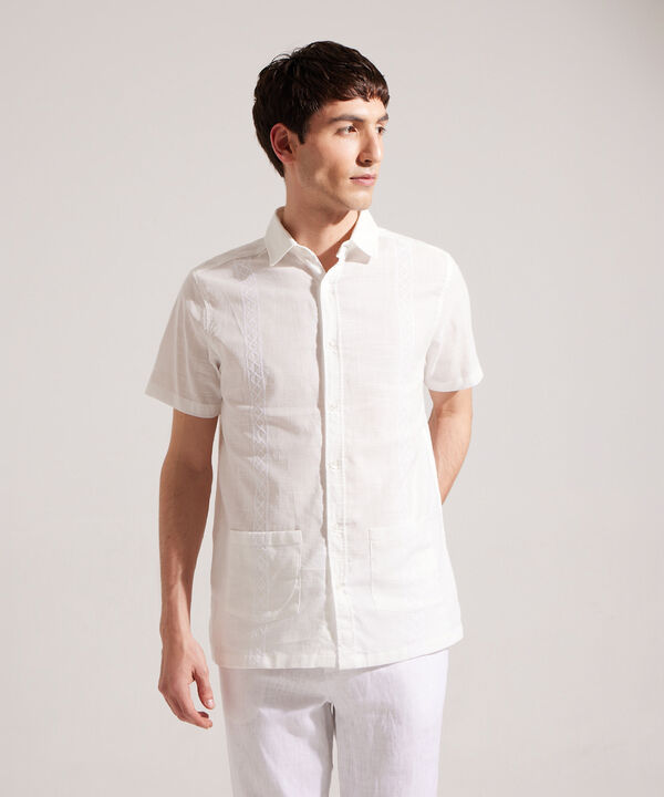 Camisa Guayabera Cuello Camisero Bon Bolsillo image number null