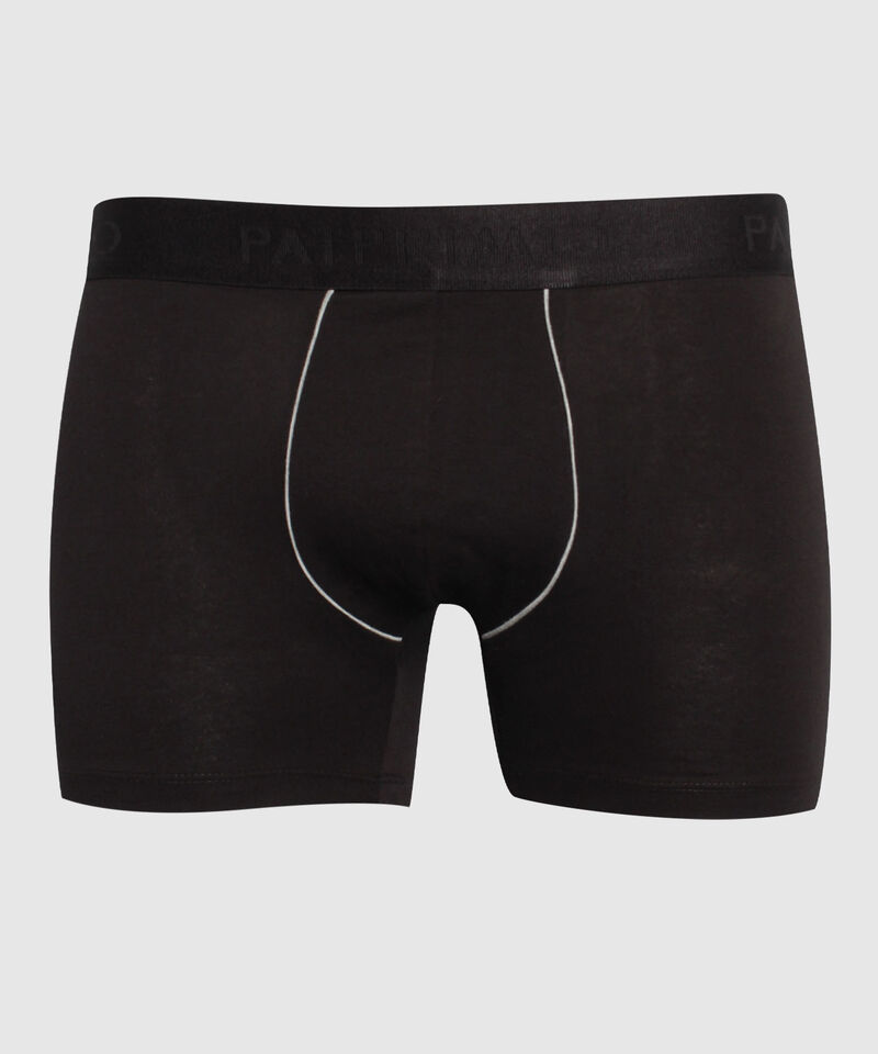 Pantaloncillo Pack X3 Bóxer Medio Algodón Unicolor Con Vena De Soporte Contrastada.
