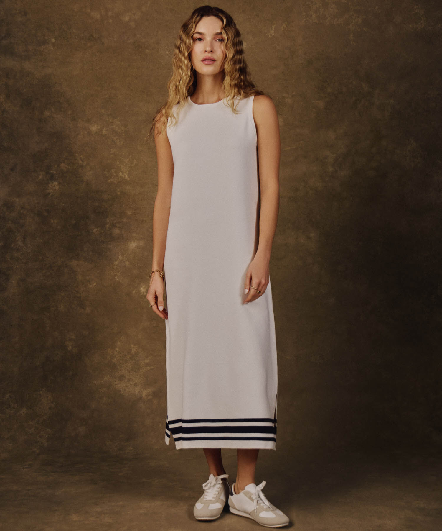 Vestido Midi Sin Mangas Para Mujer