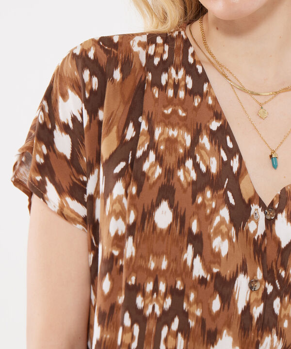 Blusa Estampada con Escote en v image number null
