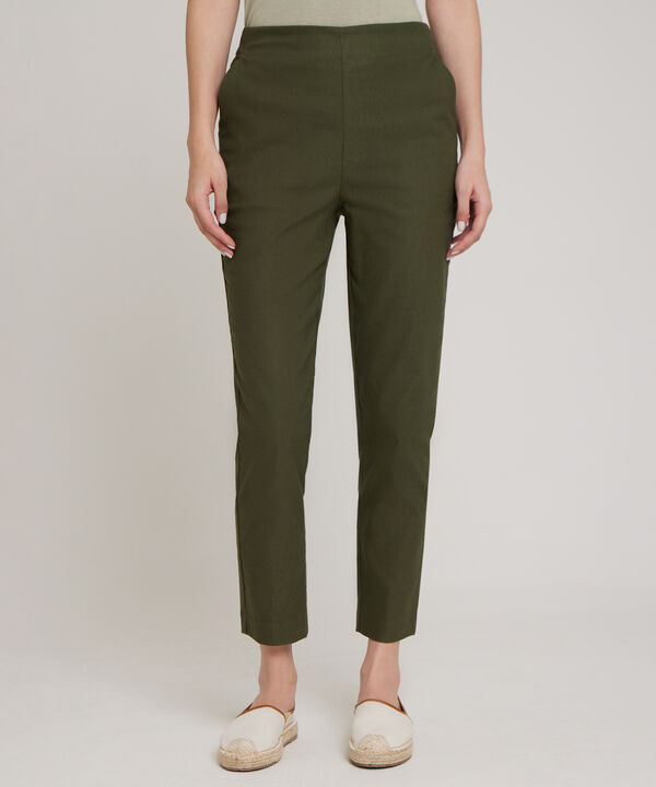 Pantalon Unicolor Clasico Con Bolsillo Diagonal