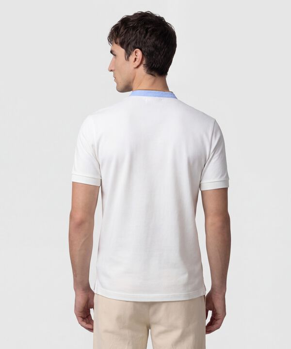 Polo Con Cuello Neru Y Pechera Hombre