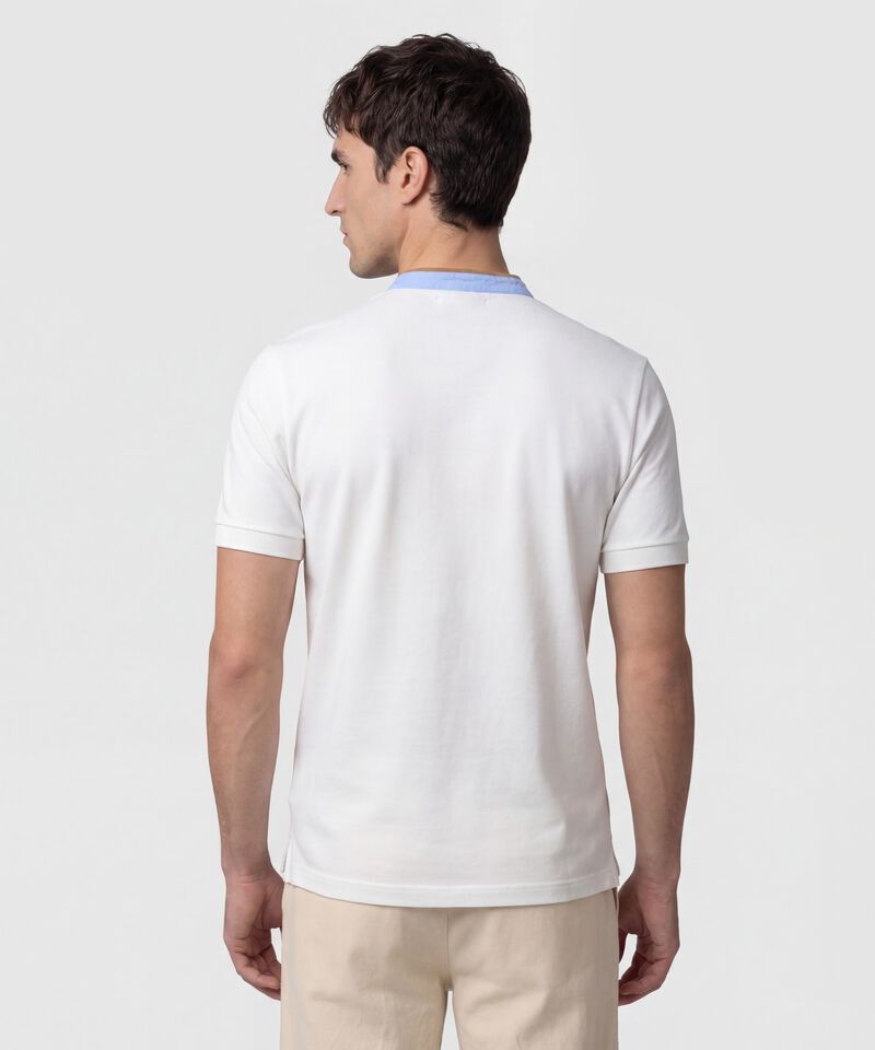 Polo Con Cuello Neru Y Pechera Hombre