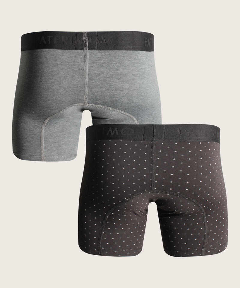 Boxer Pack X2 Pantaloncillo Medio Elástico Expuesto Estampado Mini - Unicolor