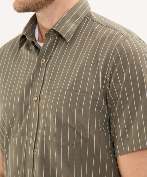 Camisa Manga Corta a Rayas image number null