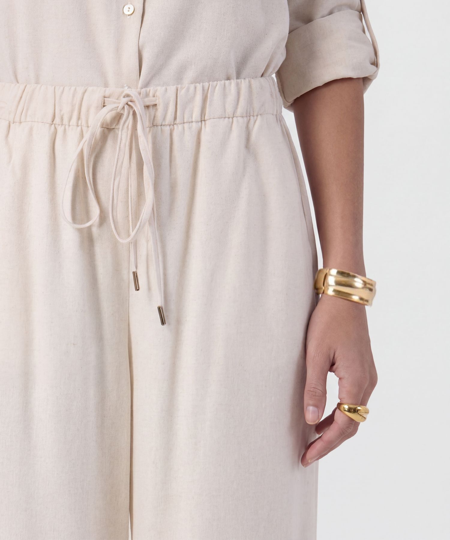 Pantal&oacute;n Fluido Con Cintura El&aacute;stica Para Mujer