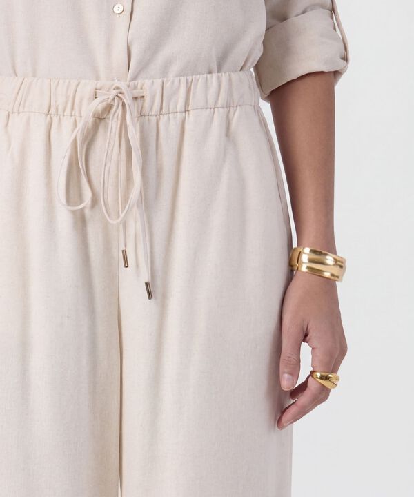 Pantal&oacute;n Fluido Con Cintura El&aacute;stica Para Mujer