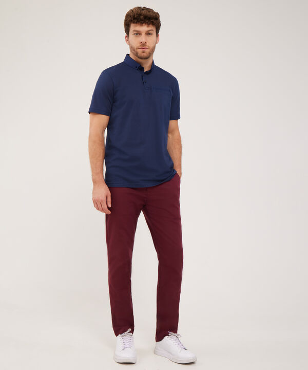 Pantalón Chino Sin Prenses, Bolsillos Diagonales y De Ribete image number null