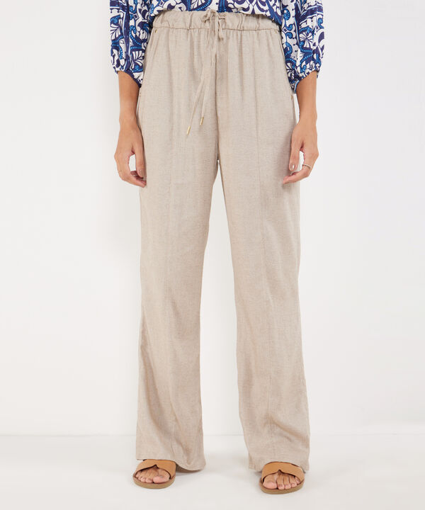 Pantalón Bota Recta En Lino