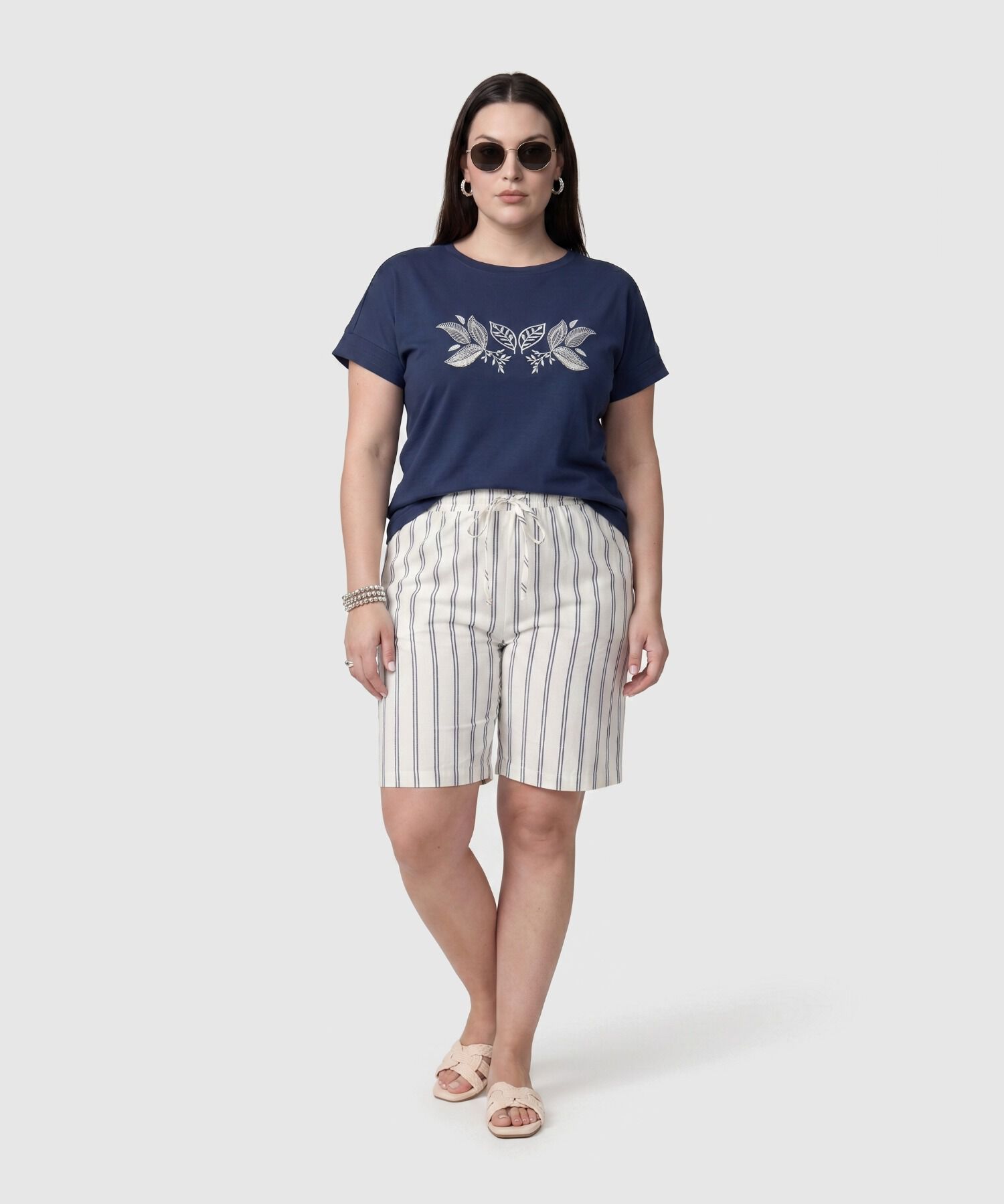 Camiseta Manga Corta Cuello Redondo Mujer Curvy