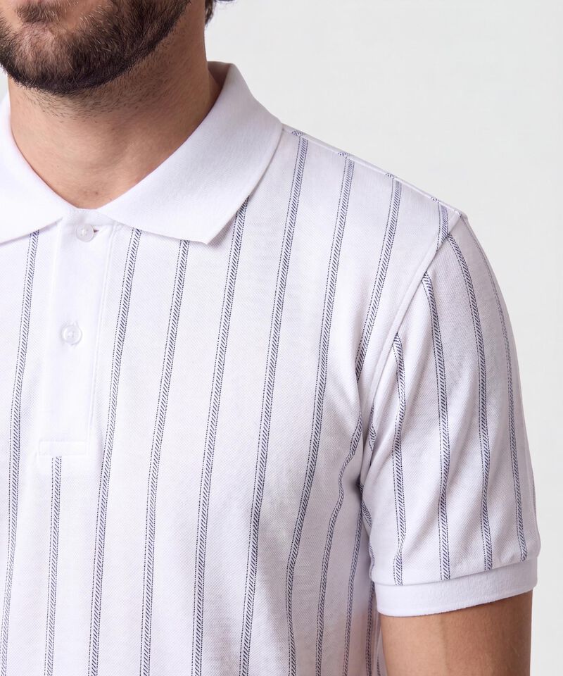 Polo Con Relieve Vertical Para Hombre