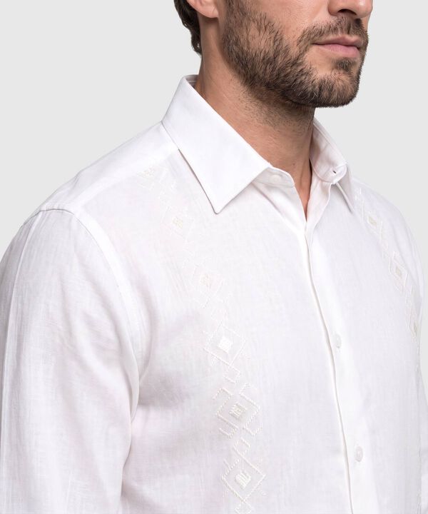 Camisa Guayabera Manga Larga Para Hombre