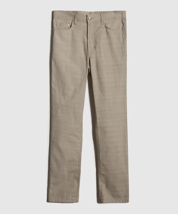 Pantalón Regular Efecto Rústico