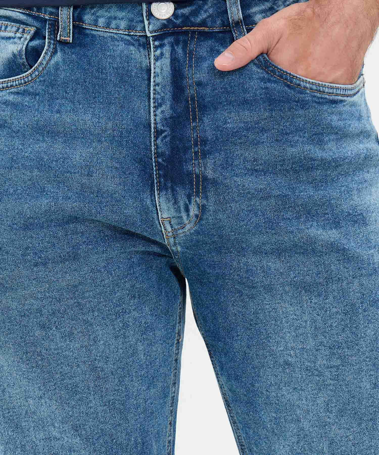 Jeans Regular Tono Medio