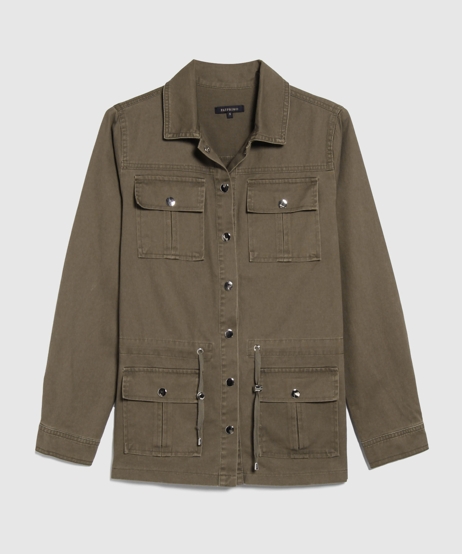 Chaqueta Chaqueta Cuello Camisero Con Bolsillos De Parche