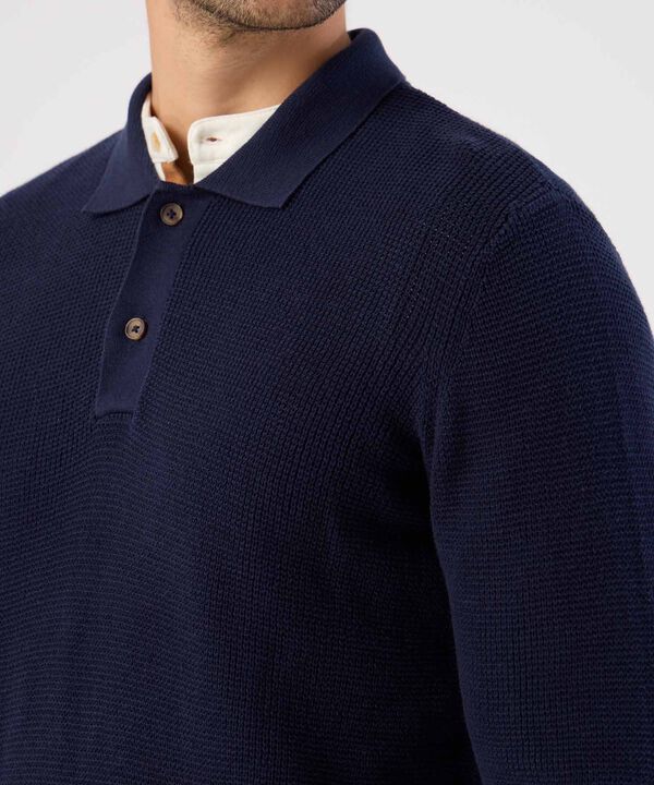 Buzo De Punto Con Cuello Polo Para Hombre image number null