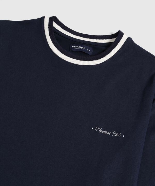 Camiseta Con Cuello En Contraste Para Hombre