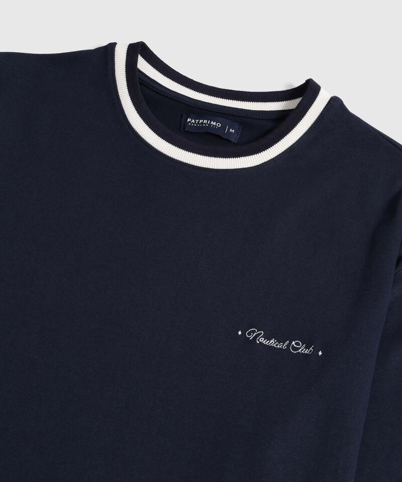 Camiseta Con Cuello En Contraste Para Hombre