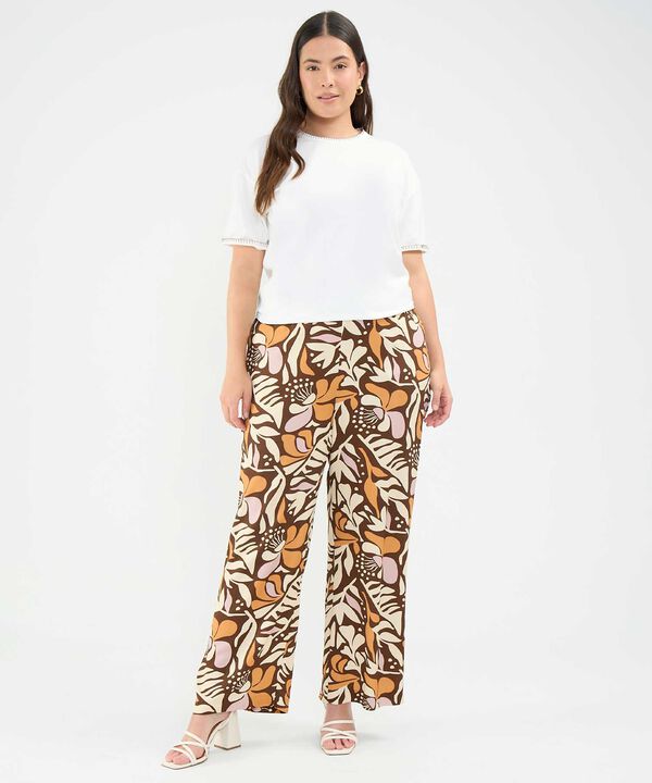 Pantalón Fluido Estampado image number null