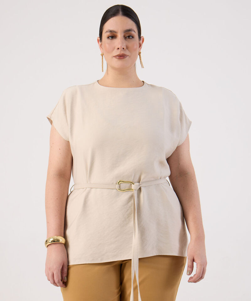 Blusa con cinturon para mujer curvy