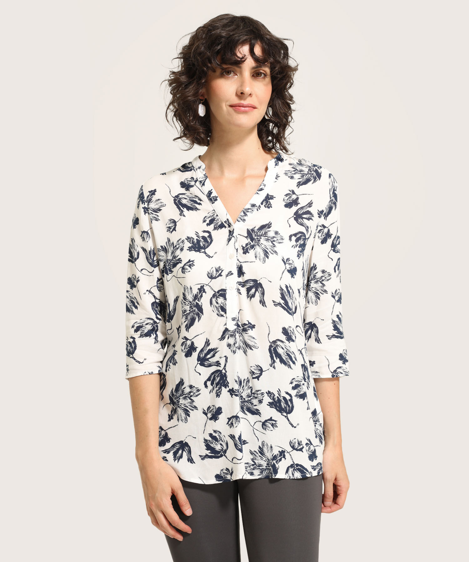 Blusa Pechera Estampada