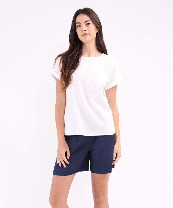 Blusa Manga Corta Unicolor image number null