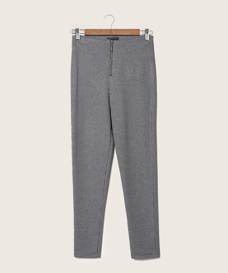 Leggings Preteñido Tiro Alto Con Cremallera En Frente