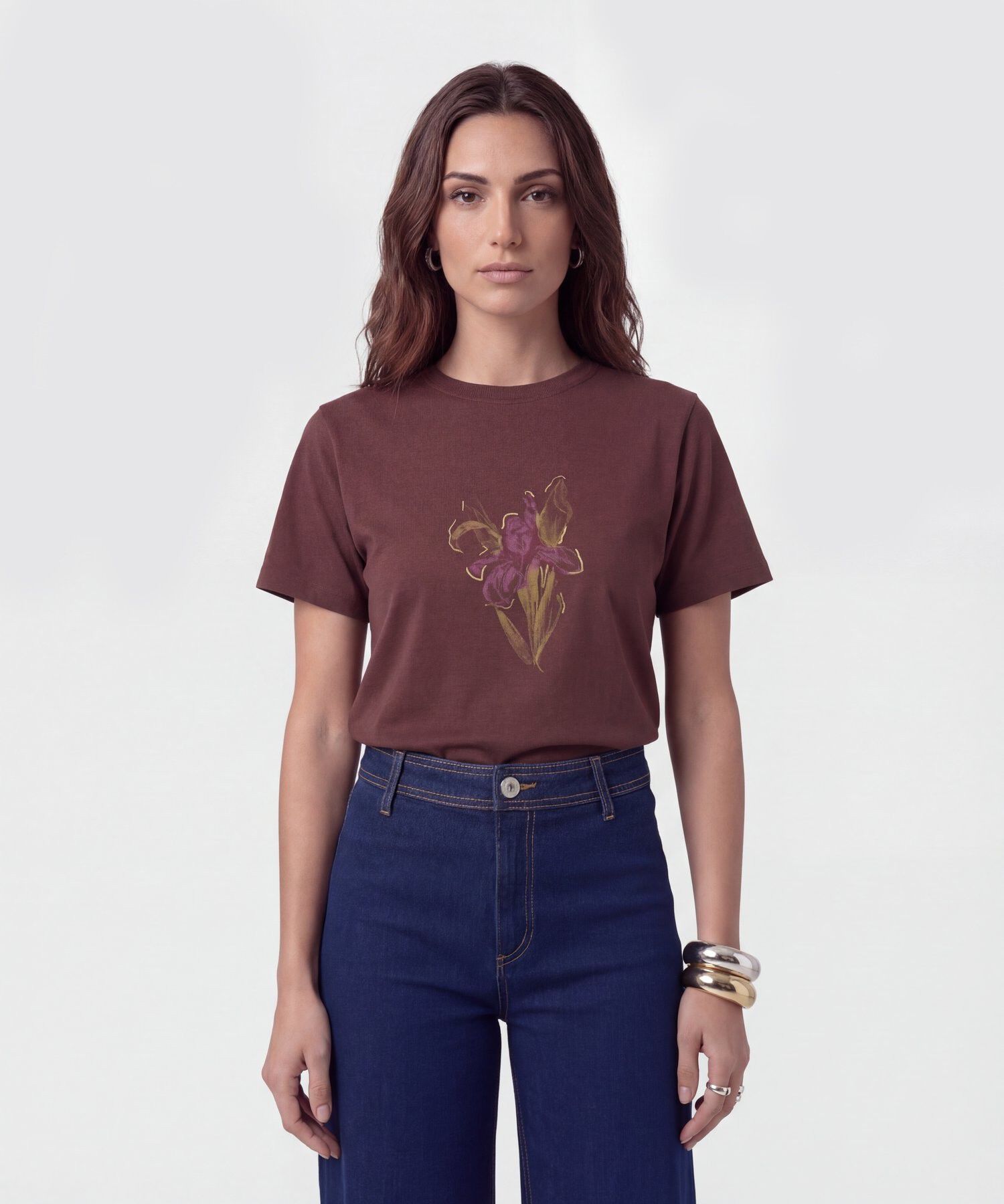 Camiseta Cuello Redondo Cl&aacute;sica Para Mujer