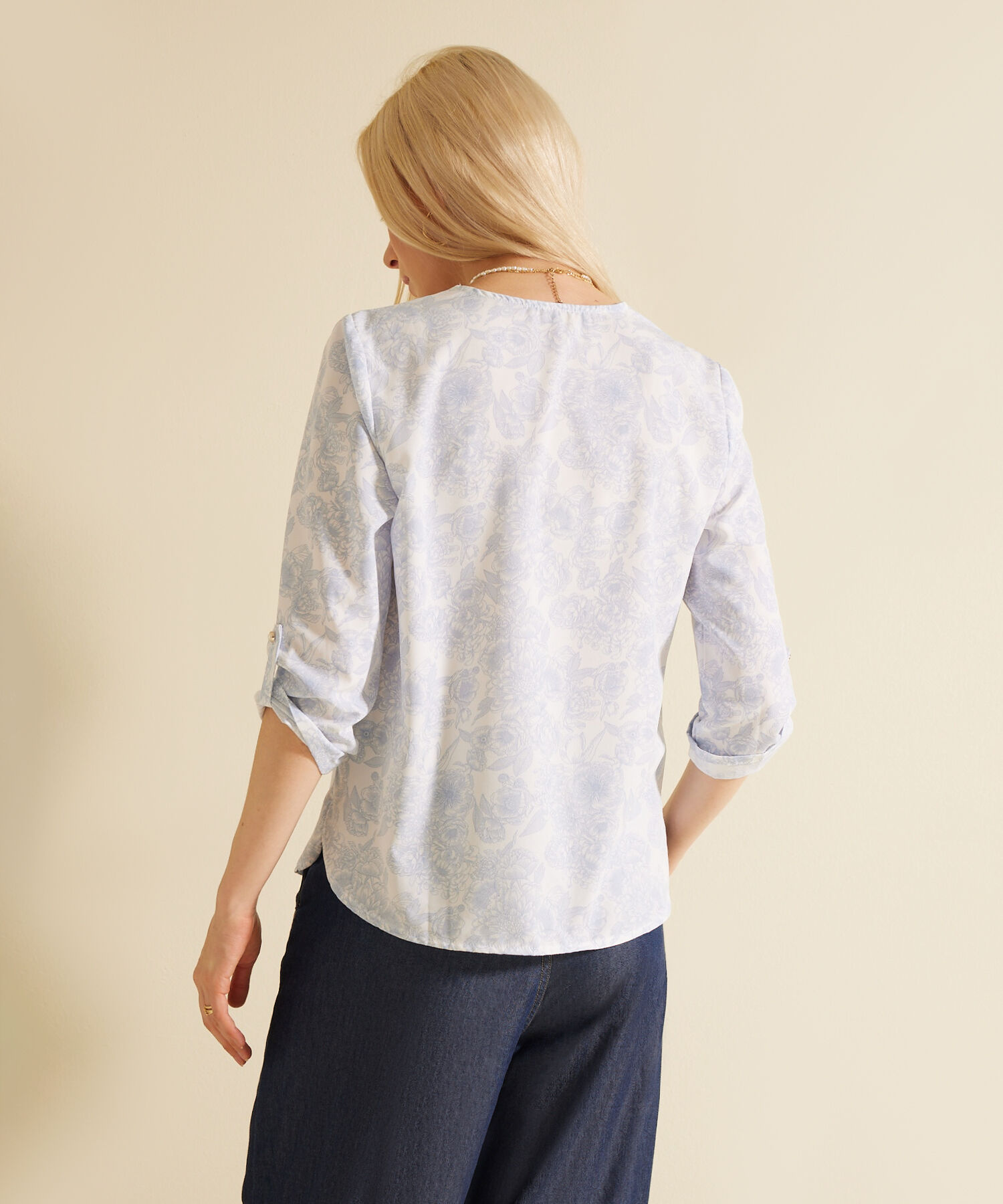 Blusa Manga 3/4 Estampada Monoproducto