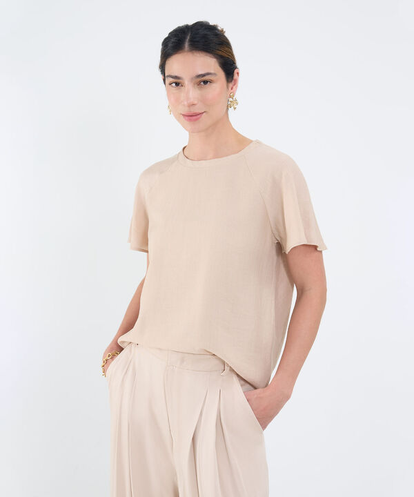 Blusa Manga Corta Texturizada image number null