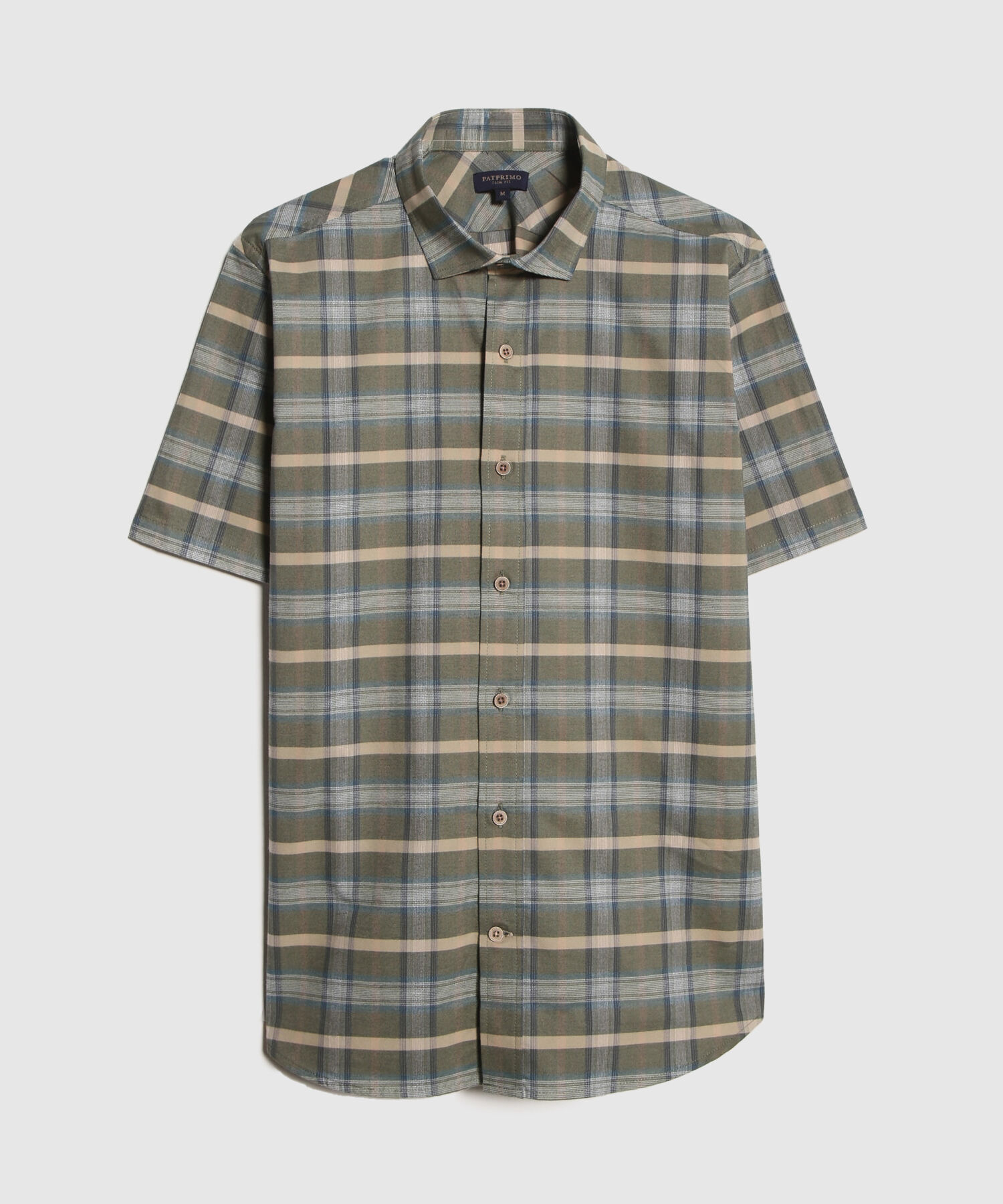 Camisa Manga Corta Slim Sin Bolsillo