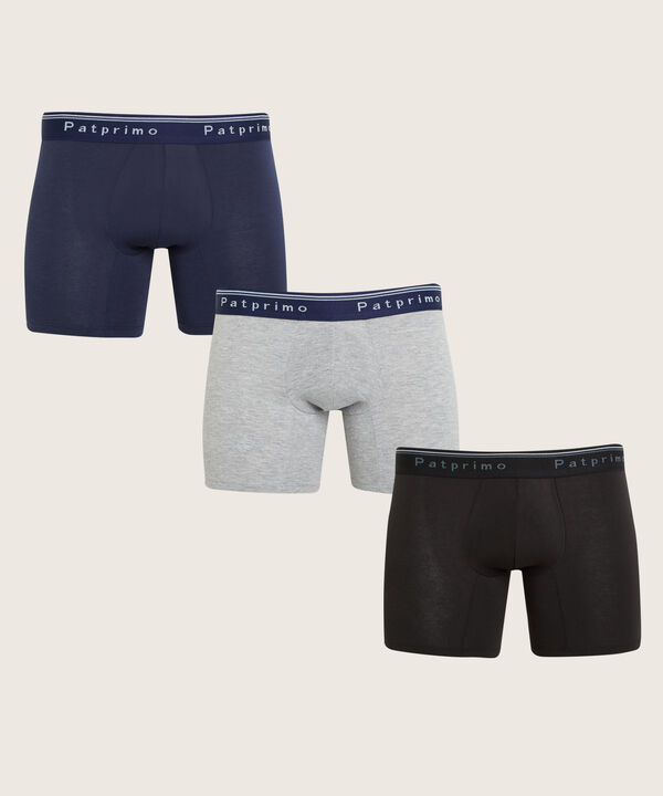 Boxer Pack X3 Pantaloncillo Medio Unicolor Algodón image number null
