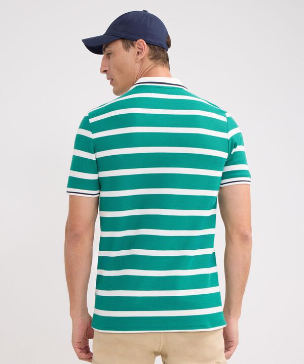 Polo Preteñida, Cuello Y Puños Tejidos Con Bolsillo