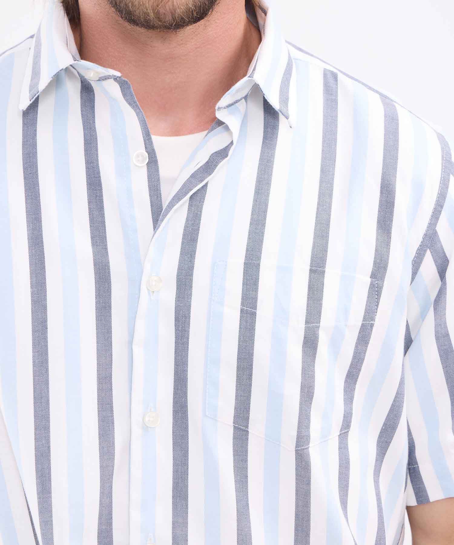 Camisa A Rayas Para Hombre