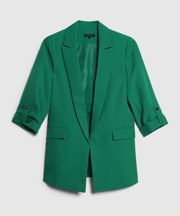 Blazer Unicolor Con Charretera