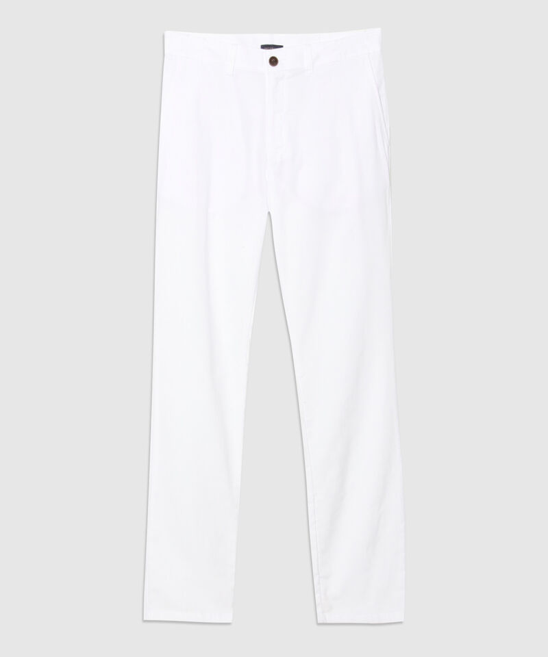 Pantalón Chino Sin Prenses, Bolsillos Diagonales y De Ribete
