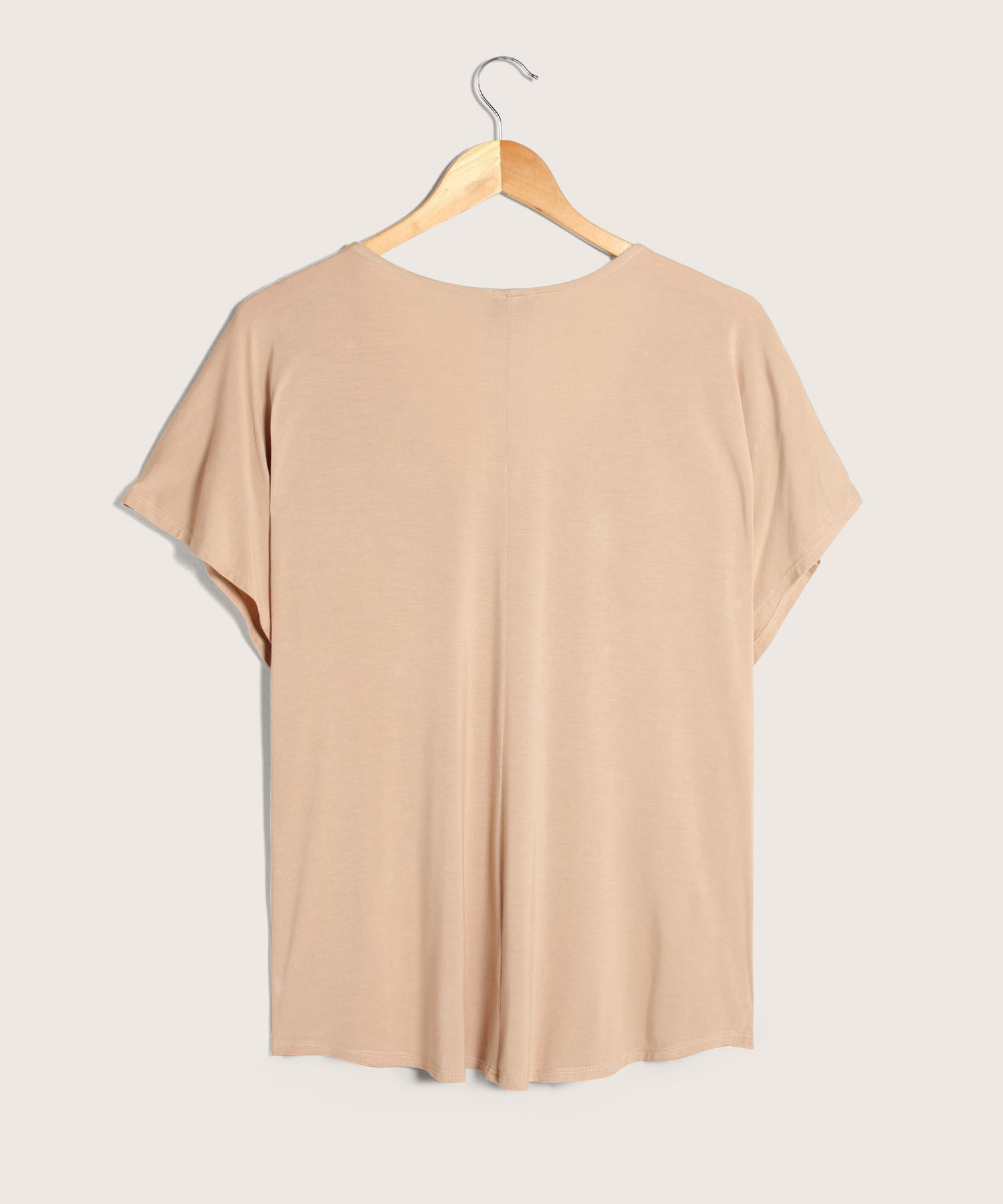 Camiseta Unicolor Manga Corta